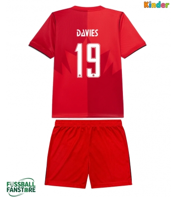 Kanada Alphonso Davies #19 Replik Heimtrikot Kinder WM 2026 Kurzarm (+ Kurze Hosen)